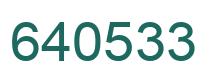 Number 640533 green image