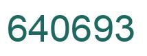 Number 640693 green image