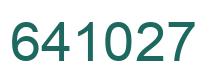 Number 641027 green image