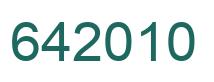 Number 642010 green image