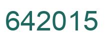 Number 642015 green image