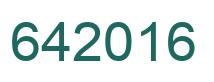 Number 642016 green image