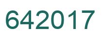 Number 642017 green image