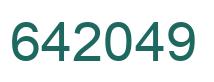 Number 642049 green image