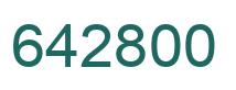 Number 642800 green image