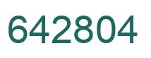 Number 642804 green image