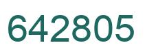 Number 642805 green image