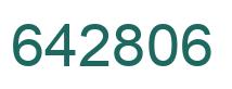 Number 642806 green image