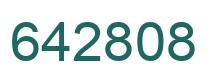 Number 642808 green image