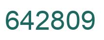Number 642809 green image