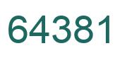 Zahl 64381 grün bild