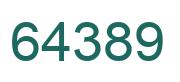 Zahl 64389 grün bild