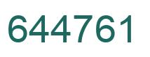 Number 644761 green image