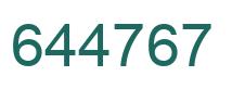 Number 644767 green image