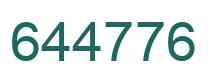 Number 644776 green image