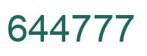 Number 644777 green image