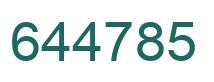 Number 644785 green image