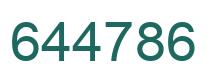 Number 644786 green image