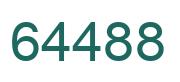 Number 64488 green image