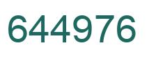 Number 644976 green image