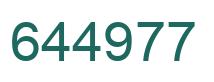 Number 644977 green image