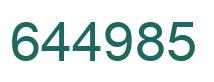 Number 644985 green image