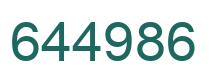 Number 644986 green image