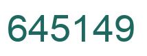 Number 645149 green image