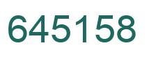 Number 645158 green image