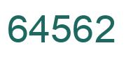 Number 64562 green image
