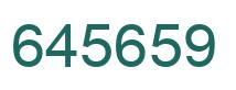 Number 645659 green image