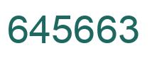 Number 645663 green image