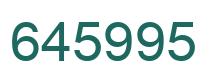 Number 645995 green image