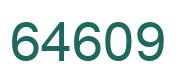 Number 64609 green image