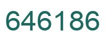 Number 646186 green image