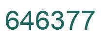 Number 646377 green image