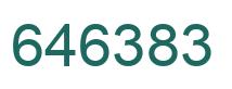 Number 646383 green image