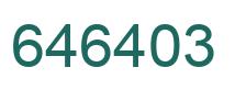 Number 646403 green image