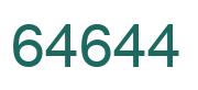 Zahl 64644 grün bild