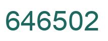 Number 646502 green image