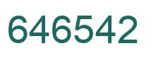 Number 646542 green image