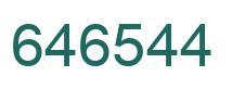 Number 646544 green image
