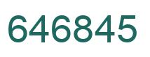 Number 646845 green image