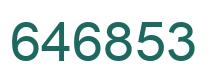 Number 646853 green image