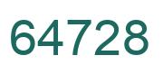 Number 64728 green image