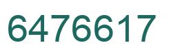 Número 6476617 imagen verde