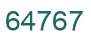 Número 64767 imagen verde
