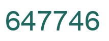 Number 647746 green image