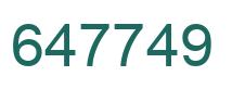 Number 647749 green image