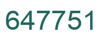 Number 647751 green image